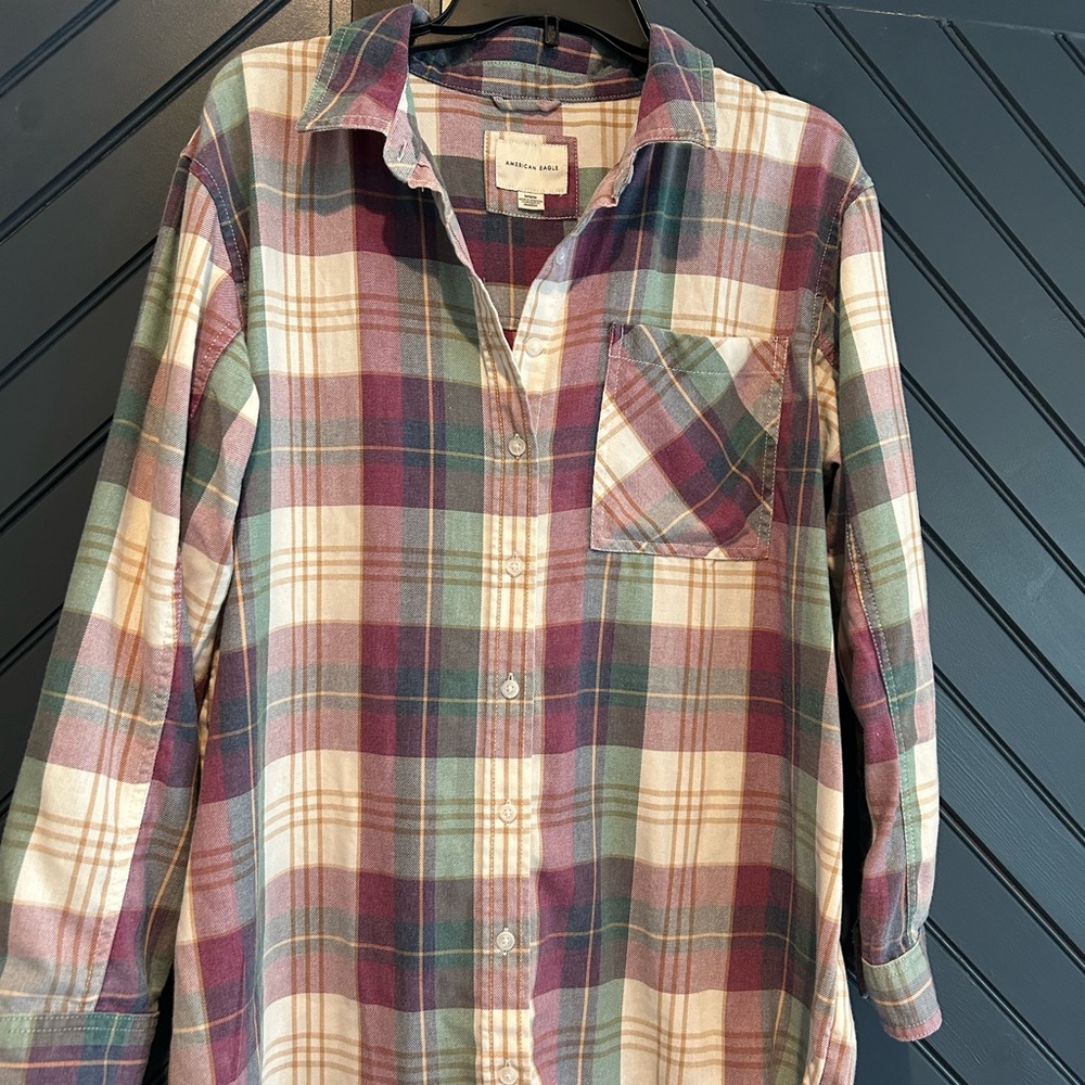 American Eagle Multicolor Plaid Shirt